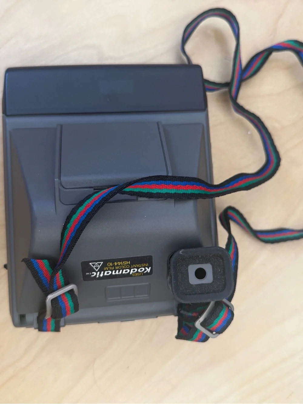Kodak Kodamatic Champ Instant Camera - Gray with Rainbow Strap
